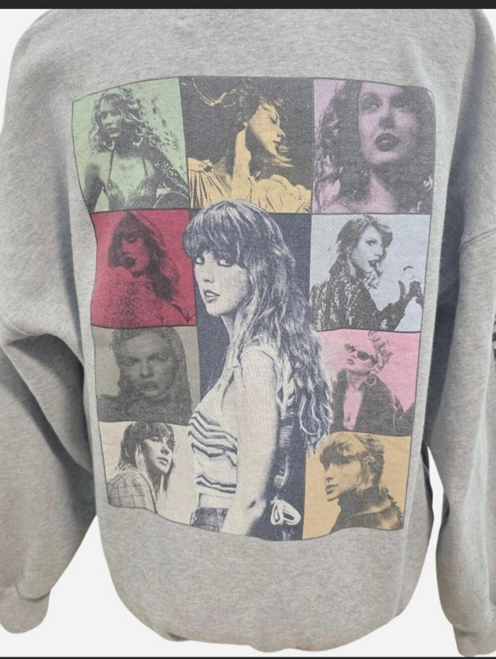 Taylor Swift Eras Tour Gray Pullover Sweatshirt Size Medi